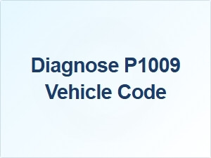 Diagnose P1009 Vehicle Code Repair Solutions