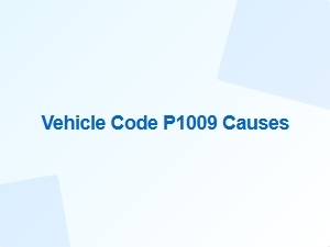 Vehicle Code P1009 Causes and Solutions